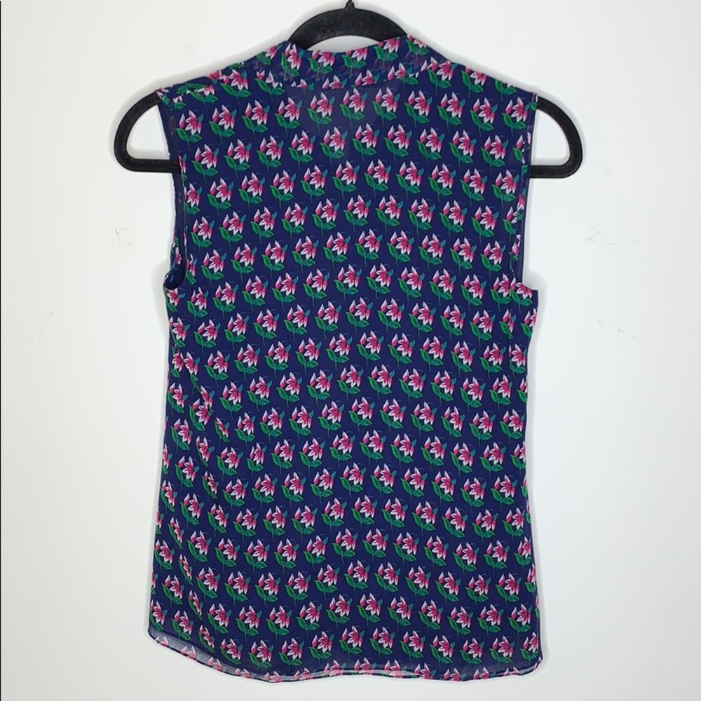 SOLD// Diane Von Furstenburg Floral Blouse - Picture 3 of 8